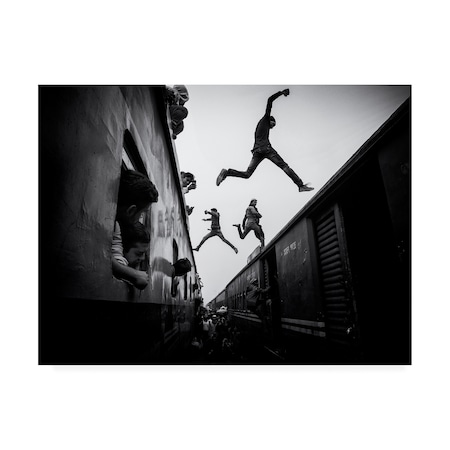 Marcel Rebro 'Train Jumpers' Canvas Art,24x32